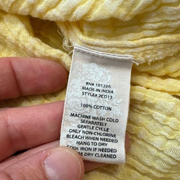 Soft surroundings yellow blouse size small - Picture 3 of 5